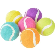 6 Multicoloured Dog Balls